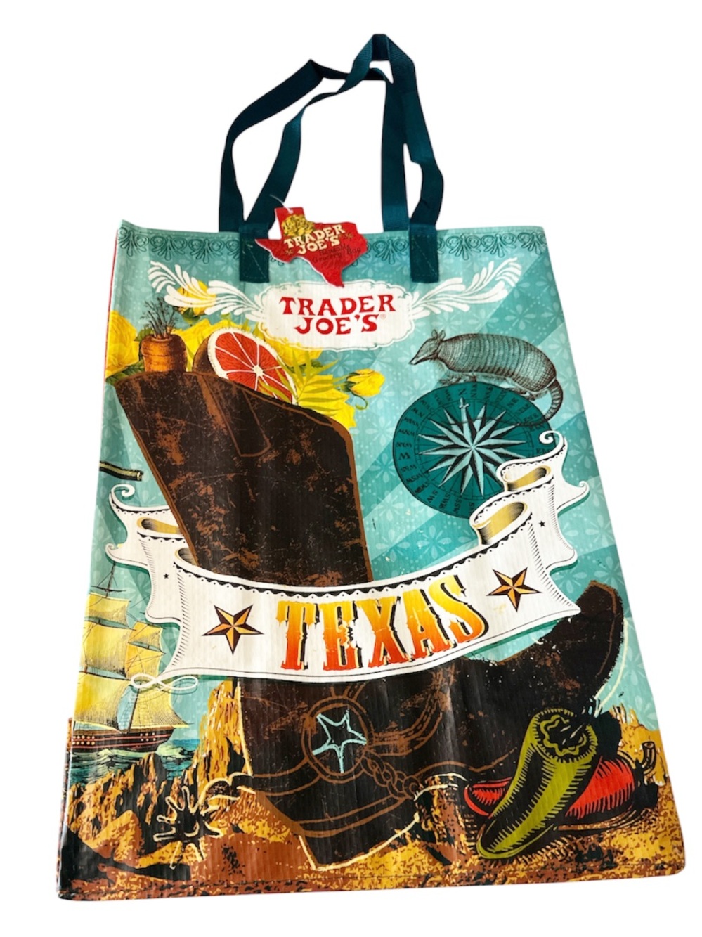 NEW Trader Joe's Reusable Tote ⭐️TEXAS⭐️ Comfort Food Bag